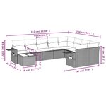 vidaXL Salon de jardin avec coussins 10 Pièces beige résine tressée