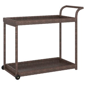 vidaXL Chariot de bar Marron 100x45x83 cm Résine tressée