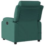 vidaXL Fauteuil de massage inclinable électrique Vert foncé Tissu