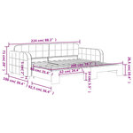 vidaXL Lit de jour avec gigogne sans matelas rose 90x200 cm