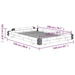 vidaXL Cadre de lit Bambou 140x200 cm