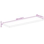 vidaXL Dessus de table 100x50x2 5cm rectangulaire bois massif récupéré
