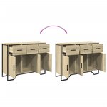 vidaXL Buffet chêne sonoma 97x32 5x74 5 cm bois d'ingénierie