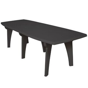 Table de jardin avec rallonge Lipari 2 - 8 a 10 places - 250 x 90 x 72, 8 cm - Gris anthracite