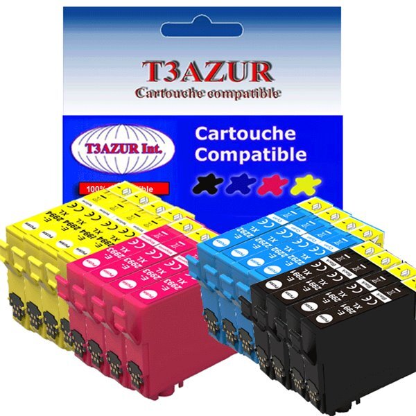 16 cartouches d'encre compatibles pour Epson XP435, XP442, XP445, XP452, XP455 remplace Epson T29XL  (29XL) - T3AZUR