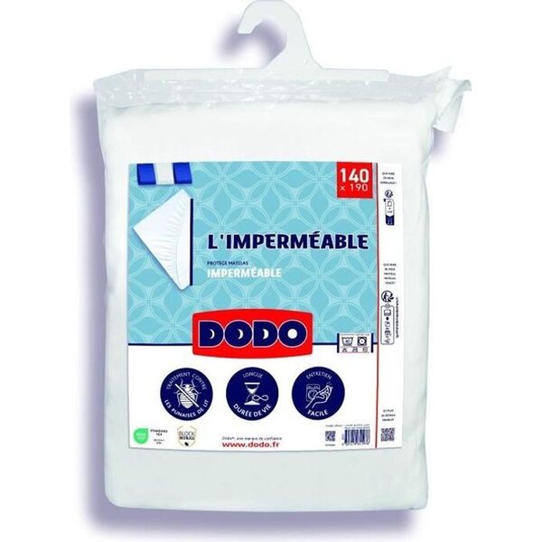 Protège matelas imperméable - 140 x 190 cm - Coton/Polyester