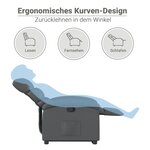 vidaXL Fauteuil inclinable Gris Similicuir