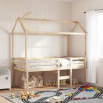 vidaXL Lit haut sans matelas 90x190 cm bois de pin massif