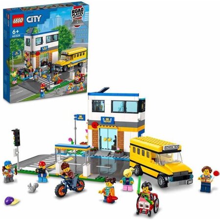 Lego 60329 city une journée d'école jouet de construction bus 2 classes et  plaques de route set pour enfants +6 ans - La Poste