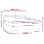 vidaXL Sommier à lattes de lit avec matelas Noir 200x200 cm Tissu