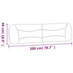 vidaXL Coussin de tête de lit crème 200 cm tissu