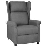 vidaXL Fauteuil inclinable Gris clair Tissu