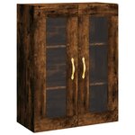 vidaXL Buffet haut Chêne fumé 69 5x34x180 cm Bois d'ingénierie