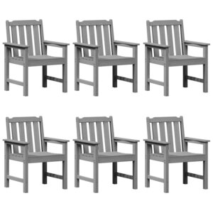 vidaXL Chaise de jardin 6 Pièces Gris clair 65 5 x 59 x 88 cm