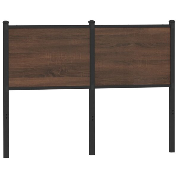 vidaXL Tête de lit chêne marron 120 cm bois d'ingénierie et acier