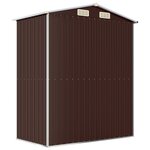 vidaXL Abri de jardin Marron foncé 192x108x223 cm Acier galvanisé