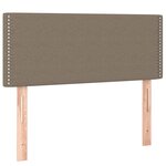 vidaXL Sommier à lattes de lit avec matelas Taupe 120x200 cm Tissu