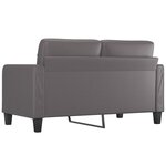 vidaXL Canapé à 2 places Gris 140 cm Similicuir