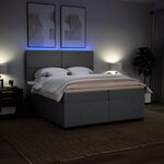 vidaXL Sommier à lattes de lit avec matelas Gris foncé 200x200cm Tissu