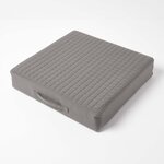 Coussin d'assise déhoussable en coton  Gris foncé - HOMESCAPES