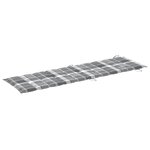 vidaXL Chaise longue de jardin avec coussin Bois d'acacia solide