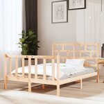 vidaXL Cadre de lit bois de pin massif 135x190 cm double