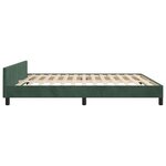 vidaXL Cadre de lit avec tête de lit Vert foncé 180x200 cm Velours