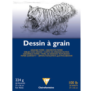 Bloc dessin grain fin 27x36 20F 224g CLAIREFONTAINE