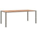 vidaXL Ensemble de bistro de jardin 7 Pièces coussins gris poly rotin