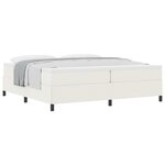 vidaXL Cadre de lit Crème 200x200 cm en tissu côtelé