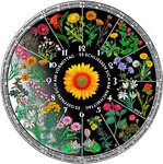 Pièce de monnaie en Argent 20 Dollars g 31.1 (1 oz) Millésime 2024 Floral Clock HOROLOGIUM FLORAE