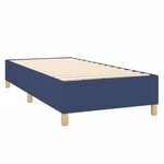 vidaXL Sommier à lattes de lit et matelas et LED Bleu 100x200 cm Tissu