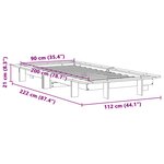 vidaXL Cadre de lit sans matelas cire marron 90x200 cm bois pin massif