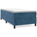 vidaXL Sommier à lattes de lit avec matelas Bleu foncé 90x200 cm