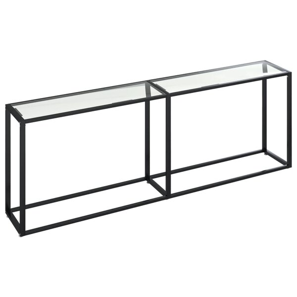 vidaXL Table console Transparent 220x35x75 5 cm Verre trempé