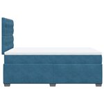 vidaXL Sommier à lattes de lit et matelas bleu 120x190 cm velours