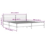 vidaXL Cadre de lit chêne sonoma 200x200 cm bois d'ingénierie et métal