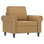 vidaXL Fauteuil Marron 60 cm Velours