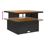 vidaXL Ensemble à manger de jardin 4 Pièces avec coussins noir