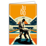Carte JUDO avec Enveloppe 12x17 5cm Pour sportif sportive judoka champion(ne) ceinture noire ou supporter combat tatami dojo Collection Passion Sports des Jeux Olympiques - Fabriqué en France