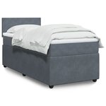 vidaXL Sommier à lattes de lit avec matelas Gris foncé 100x200 cm