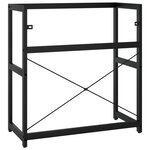 vidaXL Cadre de lavabo de salle de bain Noir 79x38x83 cm Fer