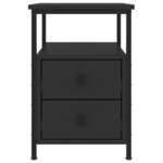 vidaXL Tables de chevet 2 Pièces noir 34x35 5x50 cm bois d'ingénierie
