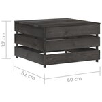 vidaXL Tables palette de jardin 2 Pièces Bois de pin imprégné