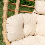 Fauteuil de jardin en osier LAURA beige