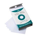 Étui de 100 fiches bristol ligné non perforé 74x105mm Blanc EXACOMPTA