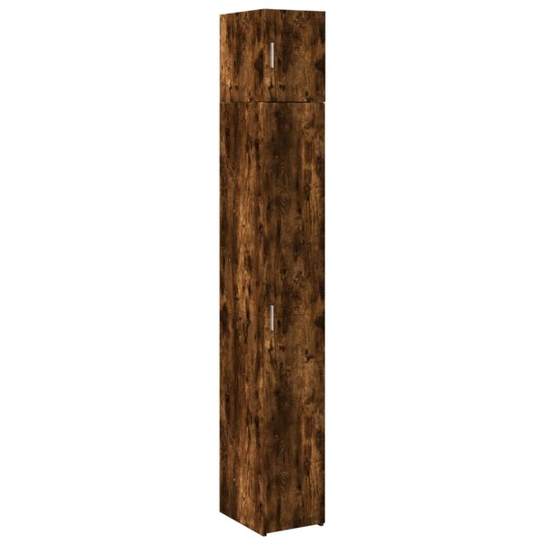 vidaXL Armoire de rangement mince chêne fumé 30x42 5x225 cm