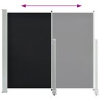 vidaXL Auvent latéral rétractable de patio 140 x 300 cm Noir