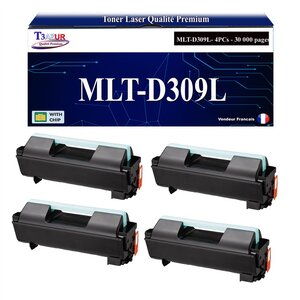 T3AZUR - 4x Toners compatibles avec Samsung MLT-D309L MLTD309L pour Samsung ML5510NDK ML5510NK ML5510ND ML5515ND ML6510NDK ML6510ND ML6512ND ML6515ND