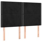 vidaXL Sommier à lattes de lit avec matelas Noir 140x200 cm Velours